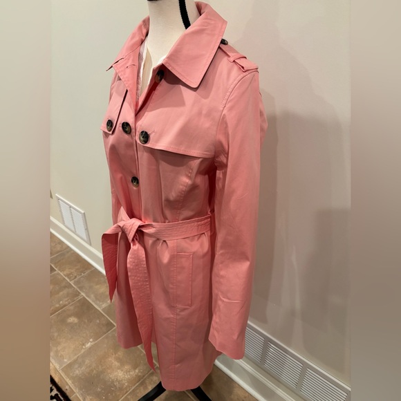 Talbots Women’s Pink Trench Coat, Size L - Picture 4 of 10